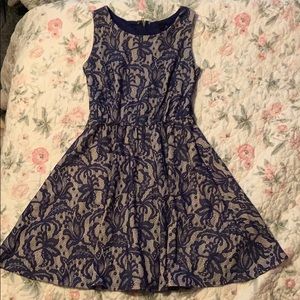 Lace blue dress